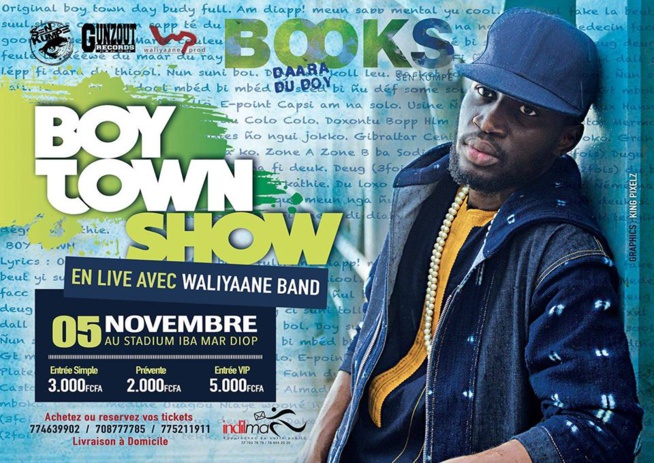 WALYANNE BAND vous présente "BOY TOWN SHOW" avec BOOKS le 05 Novembre au stadium Iba Mar Diop.