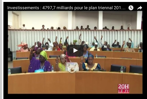 Investissements : 4797,7 Milliards Pour Le Plan Triennal 2017 – 2019