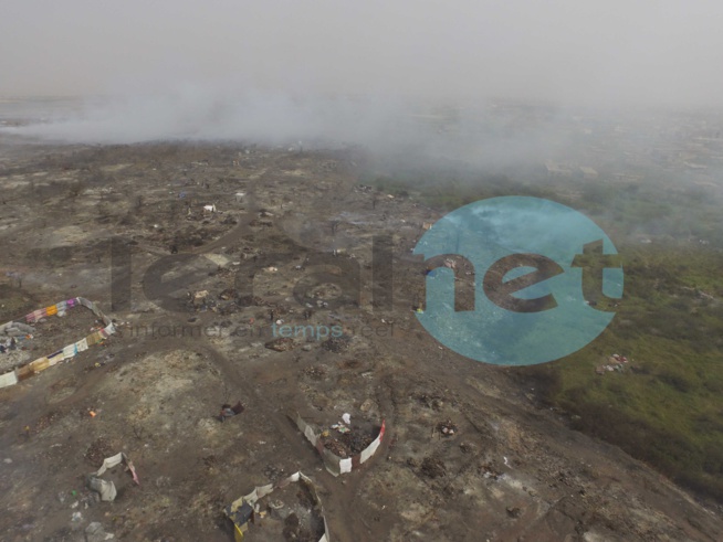 Voici les images prises par un drone, Mbeubeuss après l'incendie du jeudi dernier!!