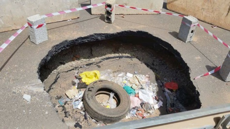 Enorme trou sur une bretelle de sortie sur le pont de l’Emergence: AGEROUTE réfute tout problème technique et s’explique.