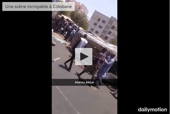 Colobane : Un car termine sa course sur une vieille dame, le chauffeur prend la fuite.(Vidéo)