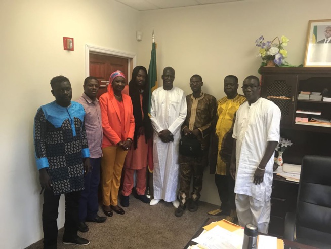 New African Production en compagnie du groupe Bidew Bou Bess en visite au Consulat Général du Sénégal à New York