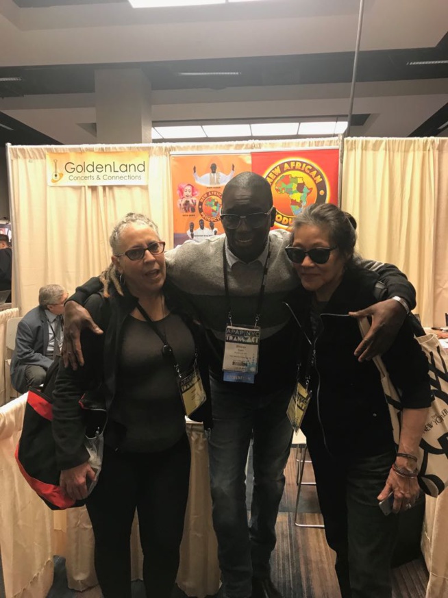 APAP NY 2018: Aida Samb avec le Label New African Production de Birane dans le Hall de Hilton Hotel