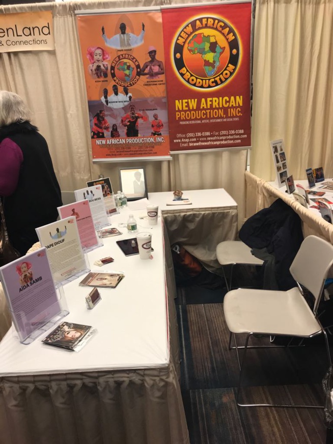 APAP NY 2018: Aida Samb avec le Label New African Production de Birane dans le Hall de Hilton Hotel