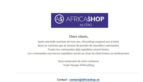 E-Commerce : Africashop ferme boutique