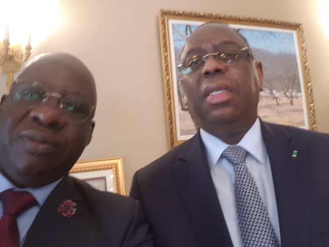 Le président Macky Sall en audience avec le président Mbagnick Diop du MDES.