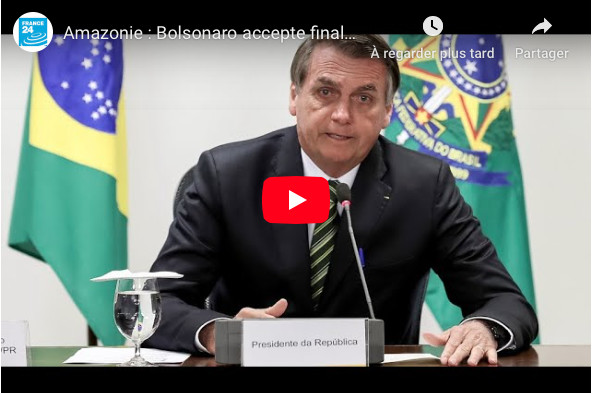 Amazonie: Bolsonaro accepte finalement une aide étrangère, sous conditions