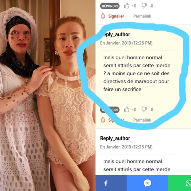 Commentaire injurieux sur les femmes Albinos, Ma keita se fâche et menace