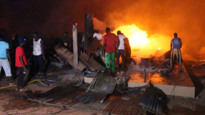 Incendie au Marché central de Kaolack: Des pertes estimées à des millions de FCfa