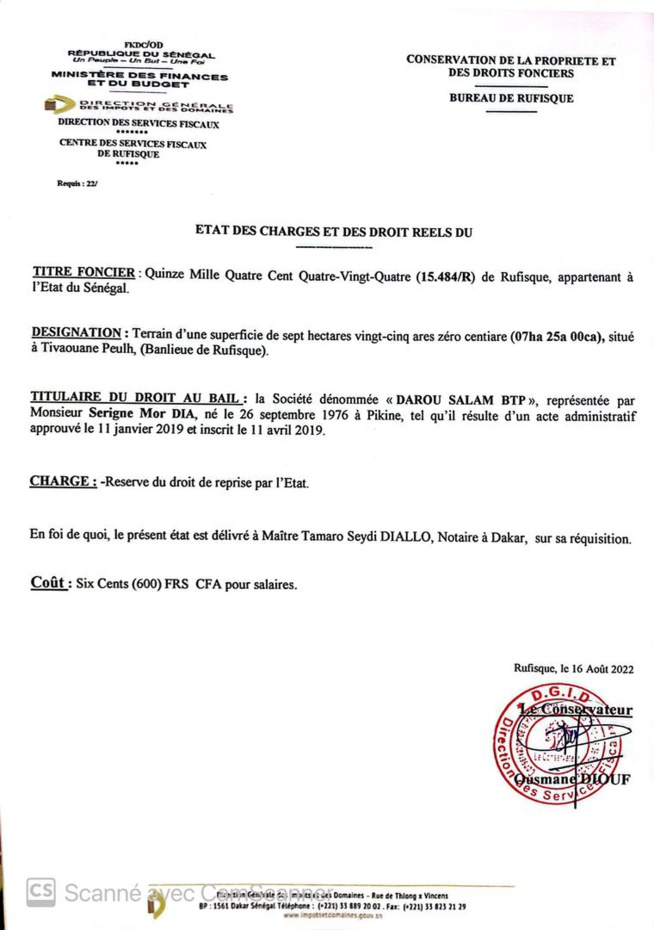 Toute la vérité sur l’affaire Amina Sanghot et les frères de Abdoulaye Dia Senico, Mor et Moustapha ( Documents )