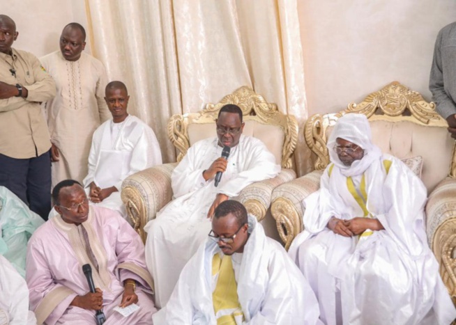 Visite en prélude au Magal de Touba : le Chef de l’Etat Macky Sall réitère son engagement à accompagner Serigne Mountakha dans sa mission