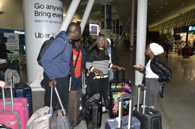 En images arrivés de l’épouse de MBAYE DIEYE FAYE Mame Ndiaye sa fille Thiane Carlou D et le staff de Promo Consulting du Pdt Mbagnick Diop a New York pour les A.L.A