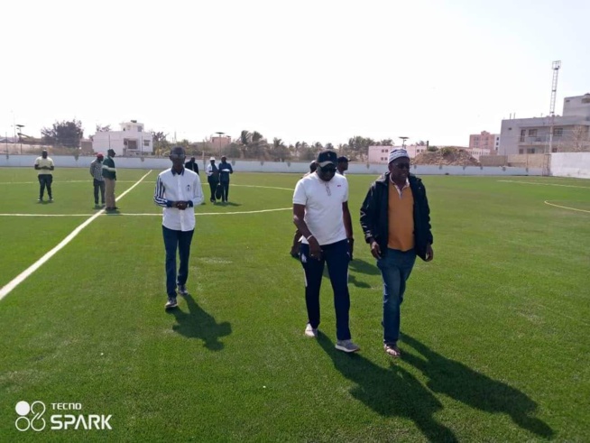 Grand-Yoff: Une délégation de la Fédération sénégalaise de football en visite au Stade Diaguily Bakhayokho (Photos)