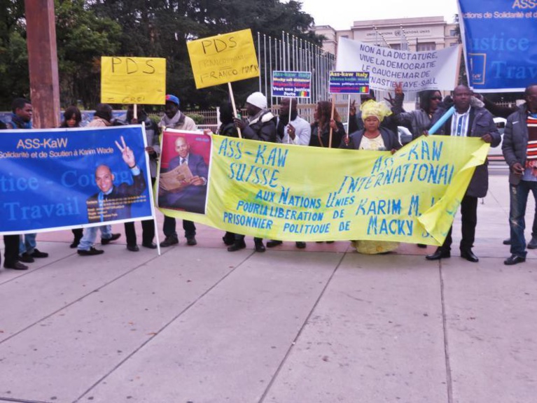 Les images de la manifestation d'Ass-KaW devant le siège des Nations-Unis à Genève