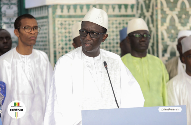 GRANDE MOSQUÉE: Les images du premier  ministre Amadou BA à la prière de la tabaski