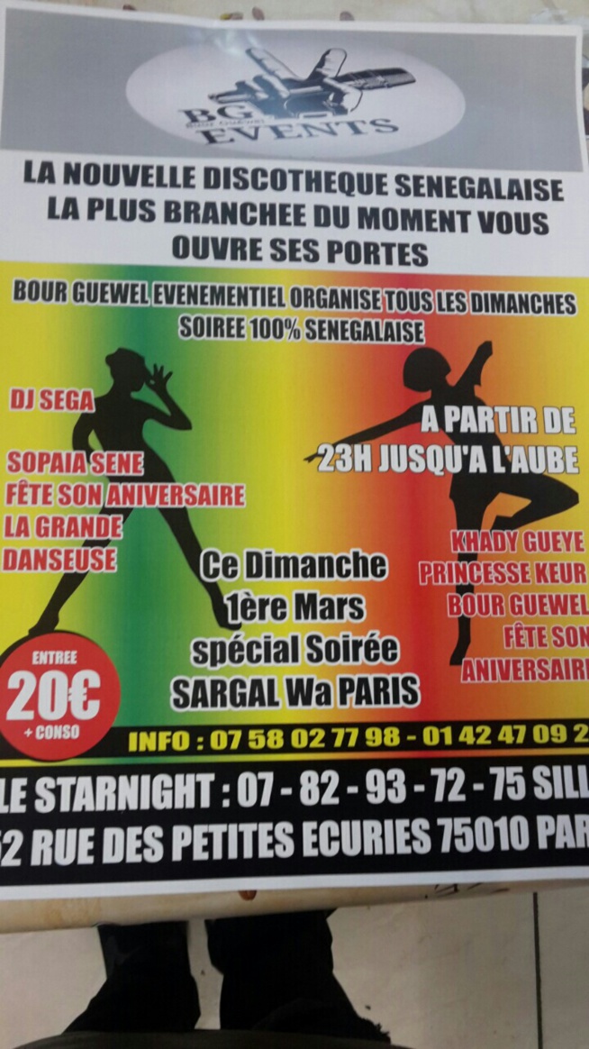 Bour Nguéweul, l'homme de l'année Parisien lance les 100% soirées Sénégalaise tous les dimanches au Star Night.