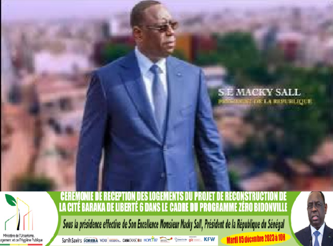 Programme Zéro bidonville urbain : Le Président Macky Sall inaugure demain, les premiers logements de la cité Baraka