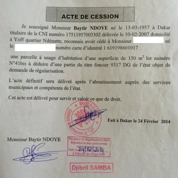 Affaire des maisons à la Cité Tobago: Le Pm Mohammed Dionne pris en flagrant délit de faux..chaque bénéficiaire a déboursé entre 15 à 20.000.000 FCfa. ( Documents)