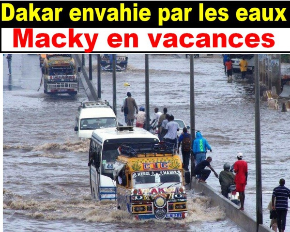 Dakar la capitale de l’émergence PSE sous les eaux…Macky et son gouvernement en vacances (Photos inondations)