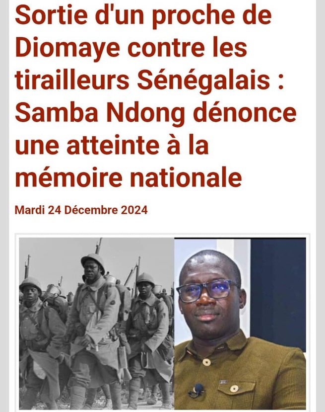 En Vertu de l'article L258 du code pénal Le  Haut Conseiller Samba Ndong,le Républicain Convaincu  porte plainte