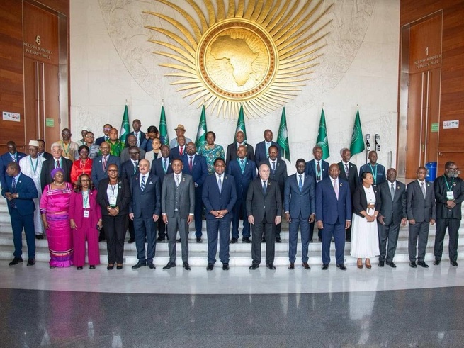 38ᵉ Sommet de l’Union africaine, le Président de la République, Bassirou Diomaye Faye, a assisté à la présentation du Rapport du Sénégal l