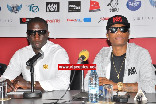 Les images de la conférence de presse de l'artiste Nigerien WIZKID à Dakar.