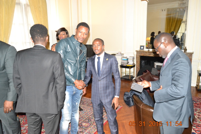 Audience: SEM Bassirou Séne Ambassadeur du Sénégal à Paris reçoit les organisateurs du Bercy de Waly Seck,Sen Art Vision & Vouzenou.