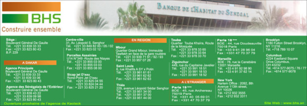 Banque de l'habitat du Sénégal : Changement dans le tour de table