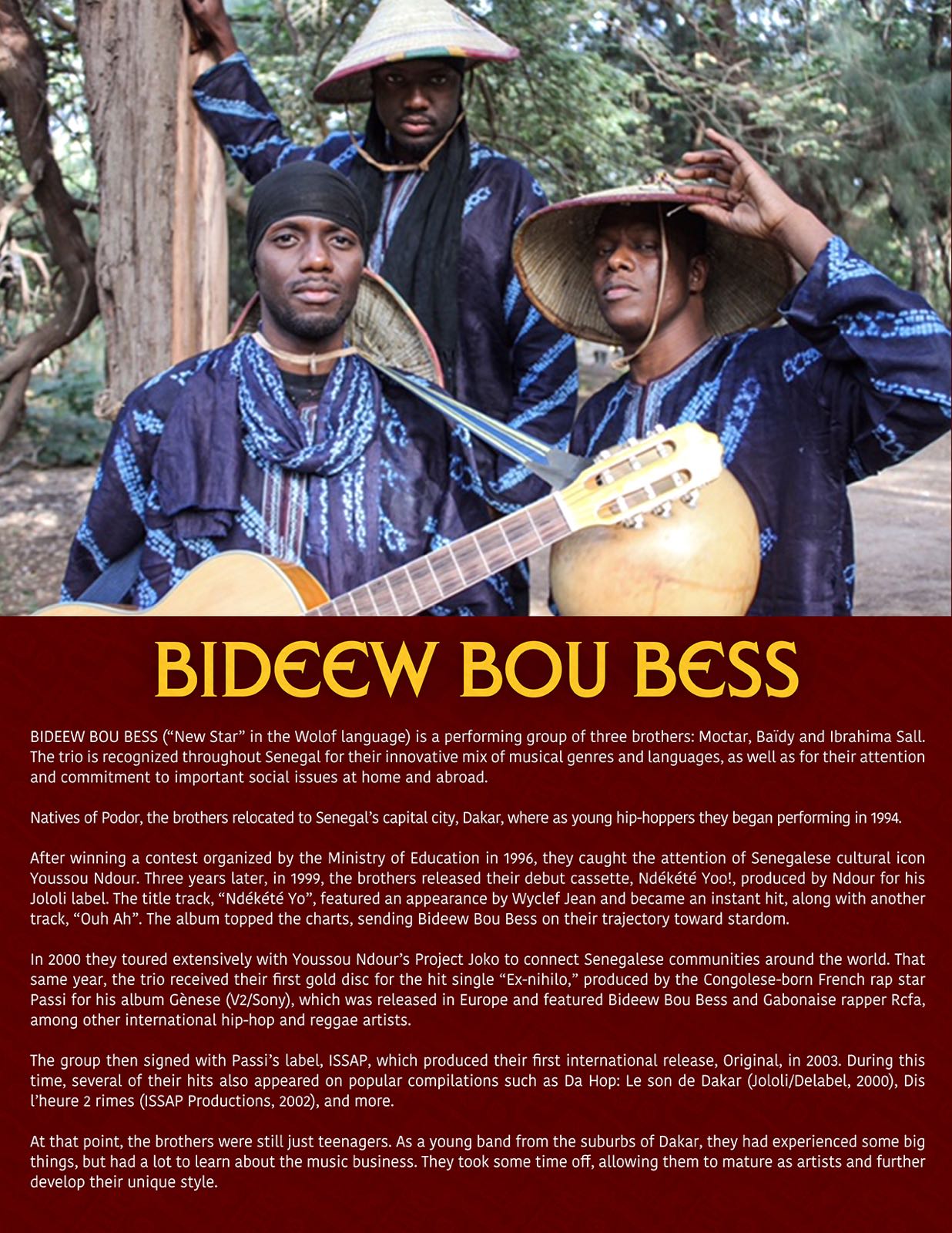 Le groupe Bidew Bou Bess signe un partenariat avec le Label Américain NEW AFRICAN PRODUCTION INC.