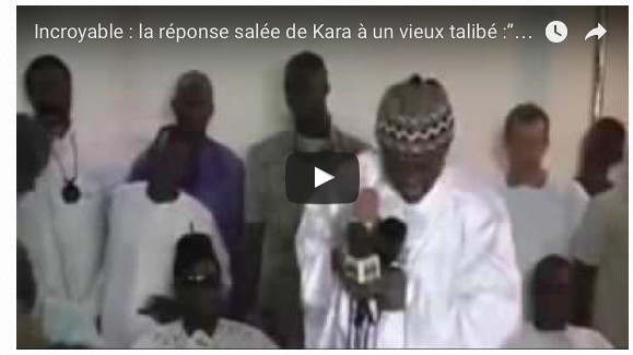 Vidéo – Incroyable : la réponse salée de Kara à un vieux talibé :”Ladjoumala, je ne te demande rien…”Regardez!