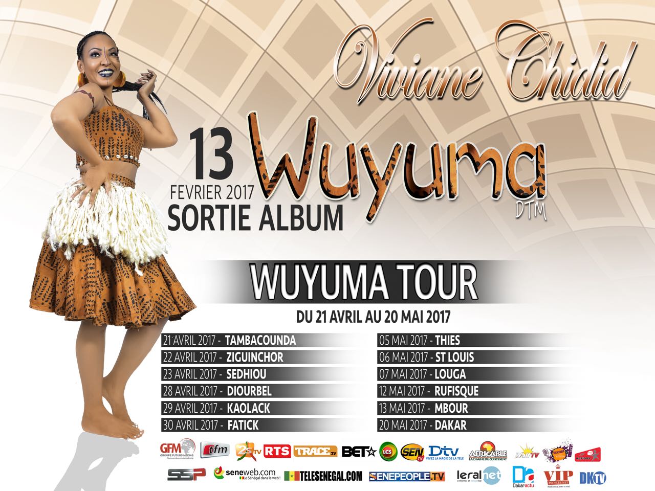 Sortie officielle du nouvel album  "WUYUMA" de VIVIANE CHIDID le 13 Février suivi d'une tournée nationale intitulée "wuyuma tour"