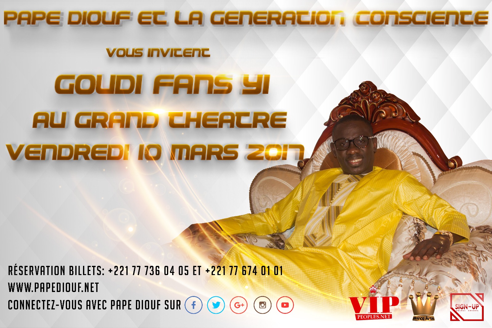 LE 10 MARS, Pape Diouf à la rencontre de ses fans au grand théâtre.