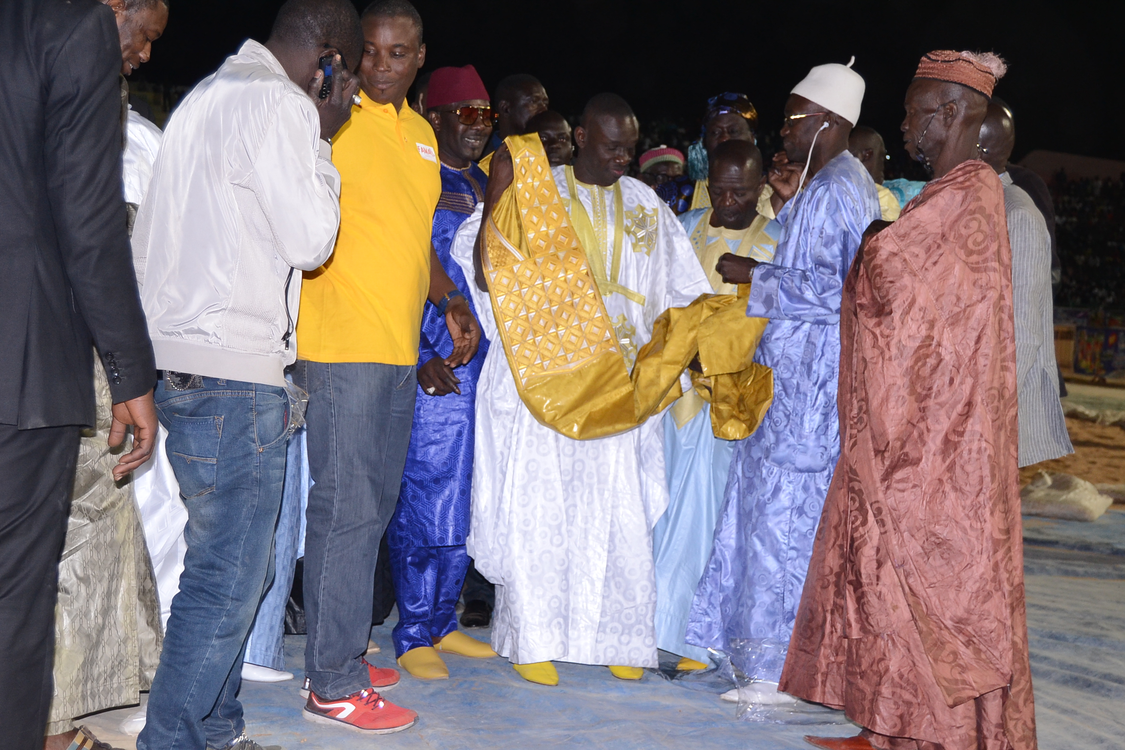 Combat Boy Niang vs Gouy Gui: Depart du Parrain Pape Diouf au stade Demba Diop.