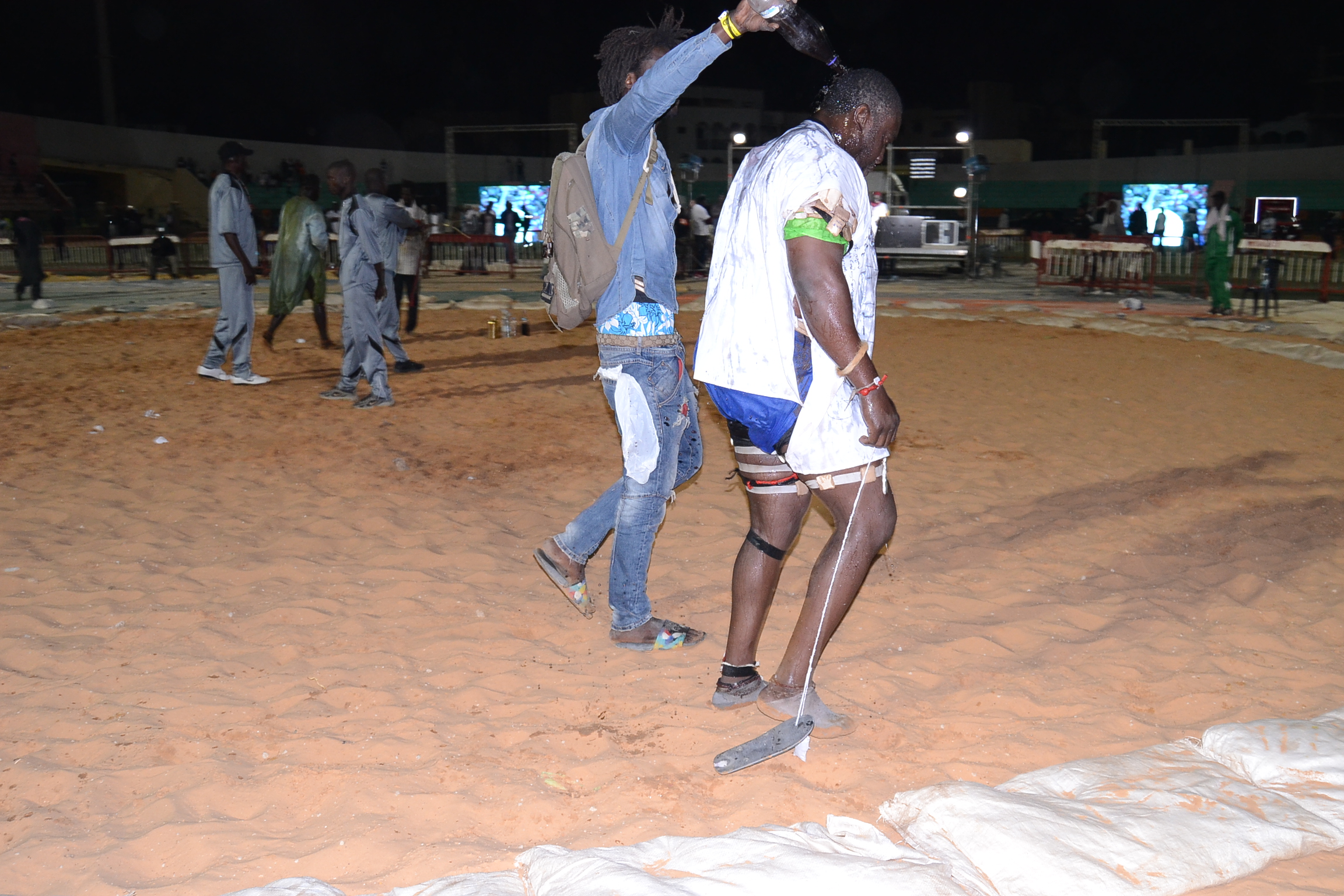 En images du combat de lutte Boy Niang vs Gouy Gui par PAF PRODUCTION de Pape Abdou Fall au stade Demba Diop.