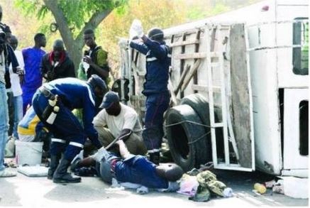 Tragique accident de la route à Touba : cinq morts et 20 blessés graves