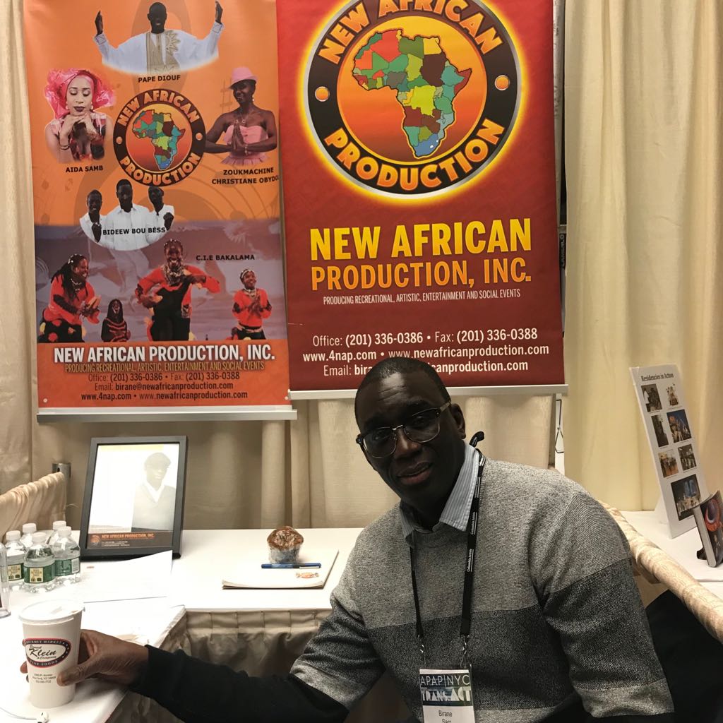 APAP NY 2018: Aida Samb avec le Label New African Production de Birane dans le Hall de Hilton Hotel