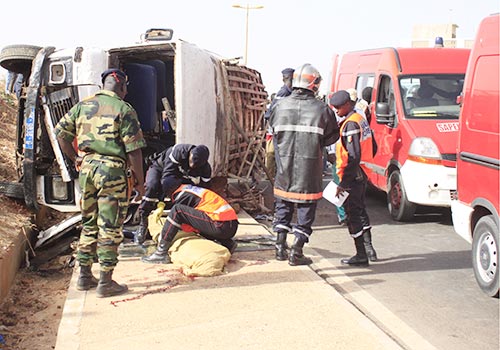 Accident : des blessés couchés sur la chaussée, écrasés par un bus