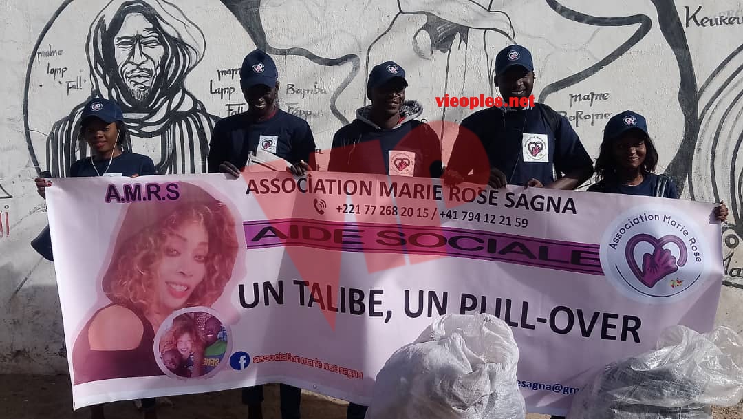 OEUVRES SOCIAUX: L'artiste ISIS ISIS de la Fondation Marie Rose Sagna au chevet des enfants de la rue.