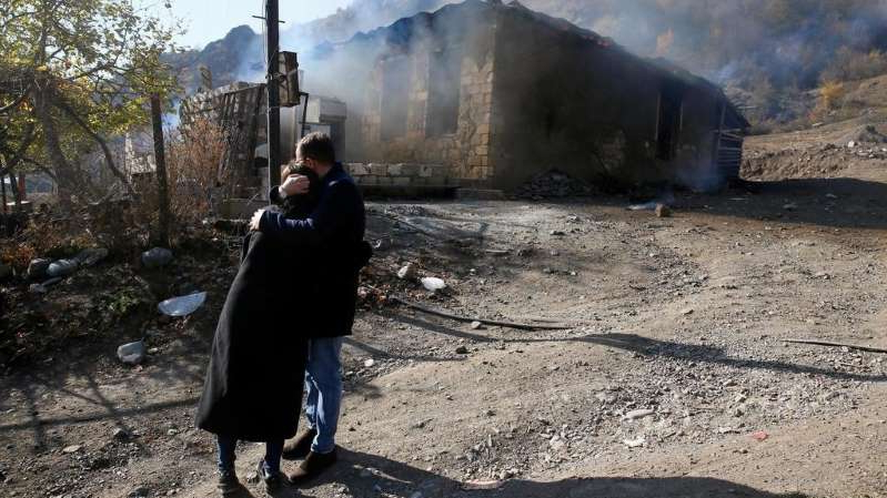 La fuite des Arméniens du Haut-Karabakh