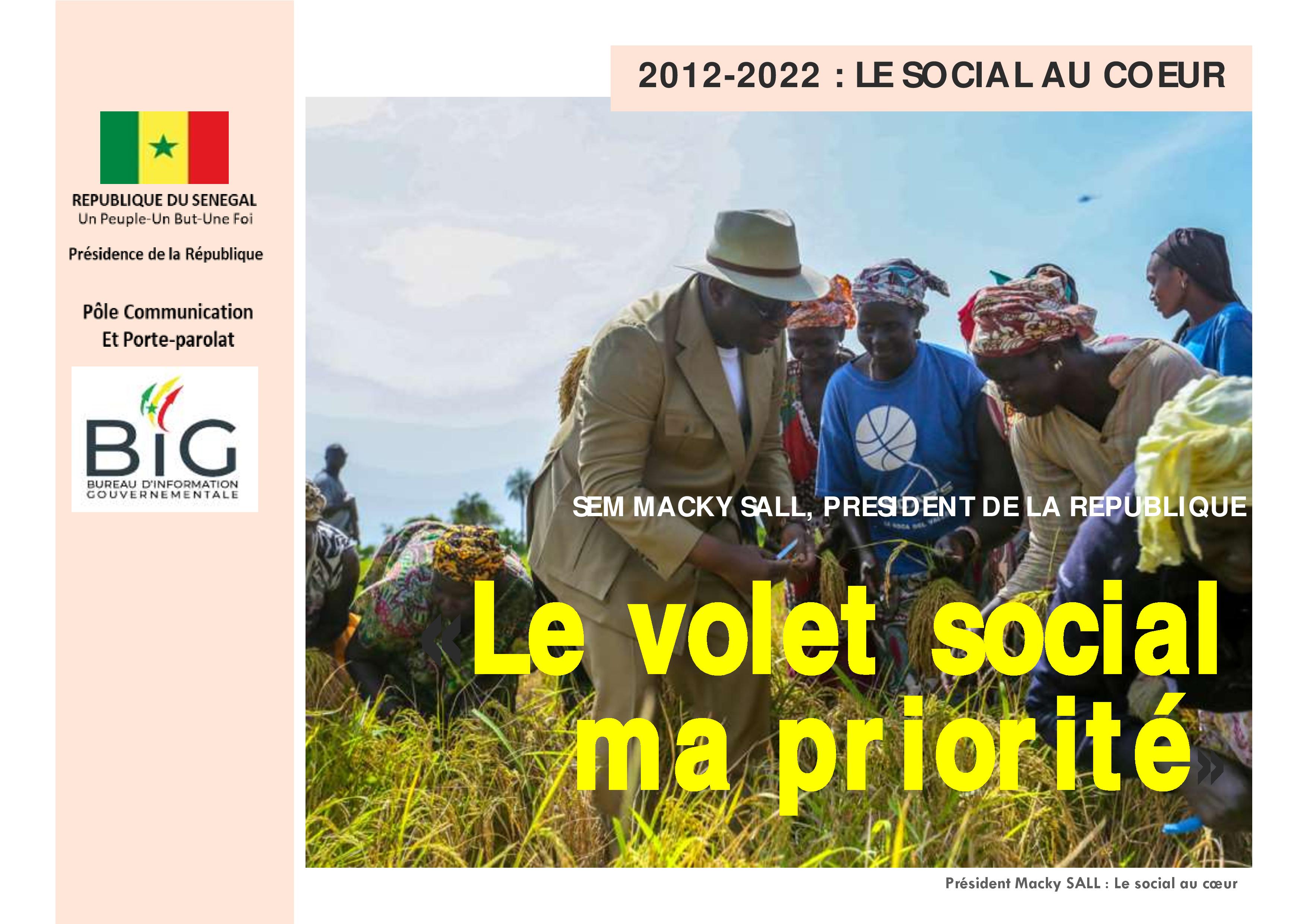 Le volet social ma priorité ( Contribution de Macky Sall )