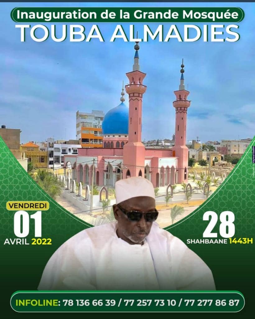 En DIRECT INAUGURATION DE LA GRANDE MOSQUÉE TOUBA ALMADIES PAR SERIGNE CHEIKH SALIOU MBACKE