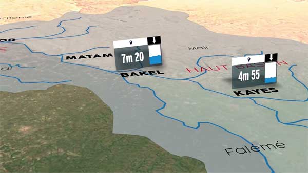 Bulletin hydrologique sur le fleuve Sénégal: Le niveau d’eau baisse