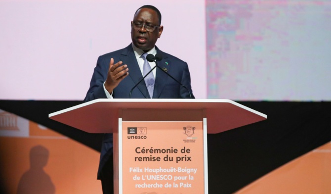 Prix Félix Houphouët-Boigny de l’Unesco pour la recherche de la paix : Macky Sall magnifie les valeurs et la portée de cet évènement