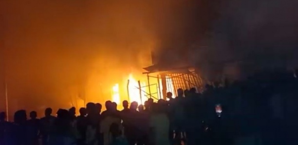 Urgent-Vidéo: Tambacounda : Violent incendie dans une gare routière