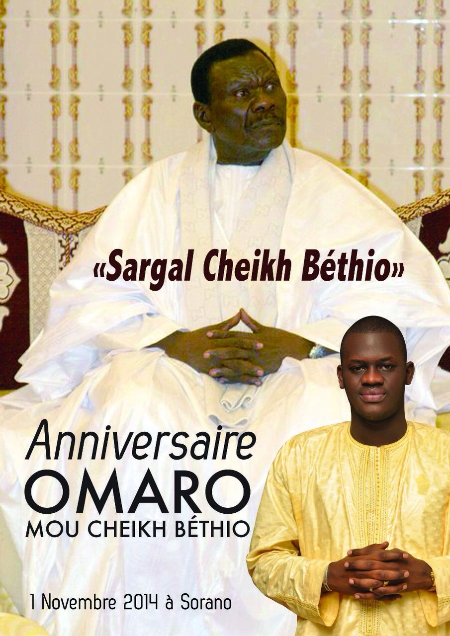 Sargal Cheikh Bethio: Omaro fête son anniversaire à Sorano ce 1er Novembre à 20h. Réservation 78 177 29 29 