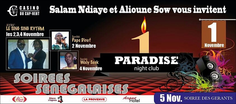 Anniversaire Casino: Salam Ndiaye et Aliou Sow vous présente les 1an du Paradise.