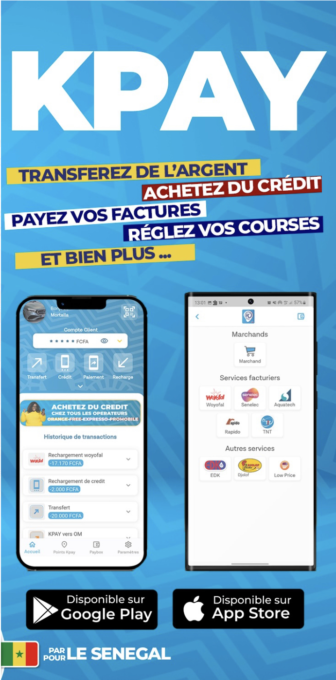 Téléchargez Kpay sur Play Store (bit.ly/kpayv1) ou App Store (apple.co/3sQIQZI) et profitez du transfert d'argent gratuit et d'autres exclusivités  #KpayMa