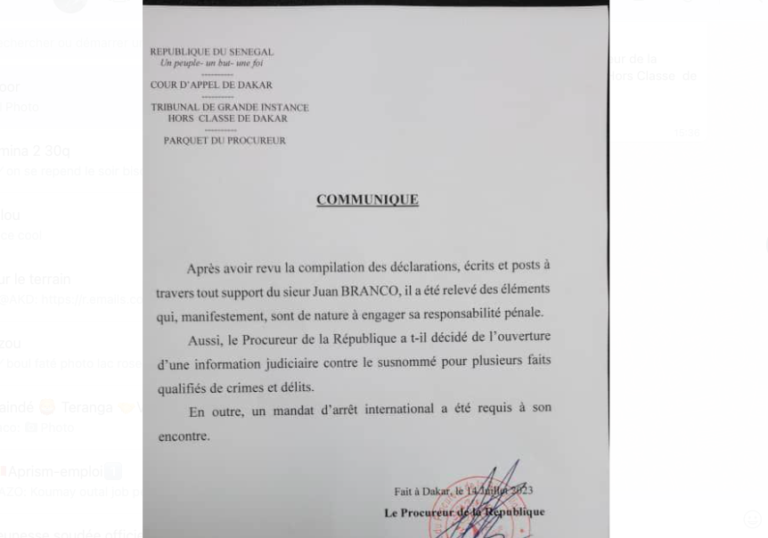 Urgent: Un mandat d’arrêt international contre Juan Branco