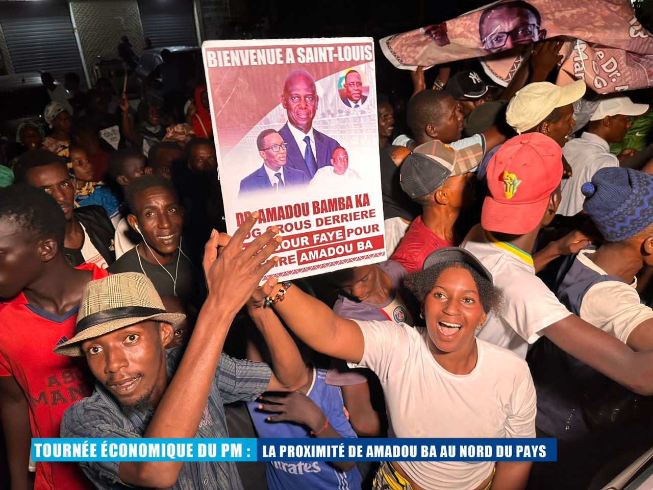 Le Premier Ministre Amadou BA a été accueilli par une foule enthousiaste à son arrivée à Saint Louis .