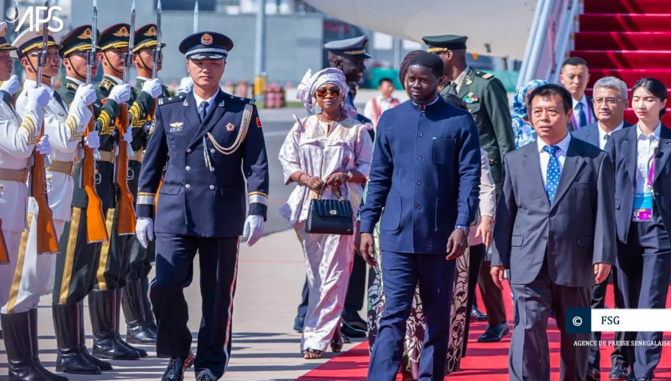 Coopération Sénégal-Chine : Les images de l’arrivée du président Bassirou Diomaye Faye à Beijing